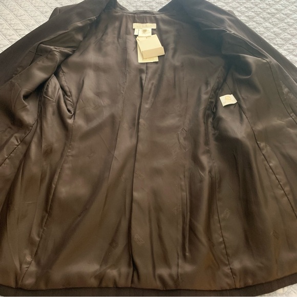 ESCADA NWT Vintage 40 Classic Brown 100% Virgin Wool Suit. Lined Blazer & Skirt - Picture 6 of 11